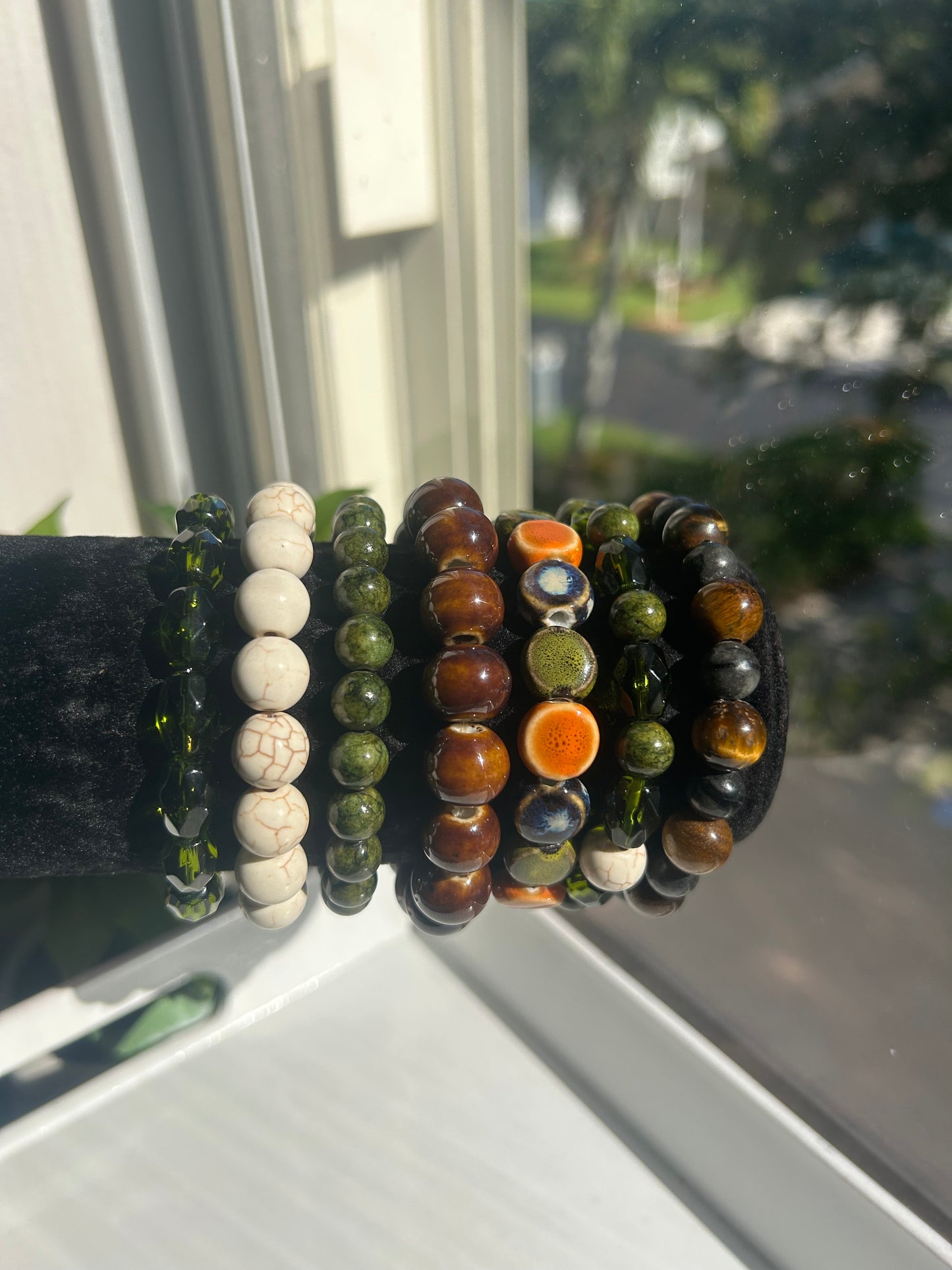 Green Oval Bead Bracelet