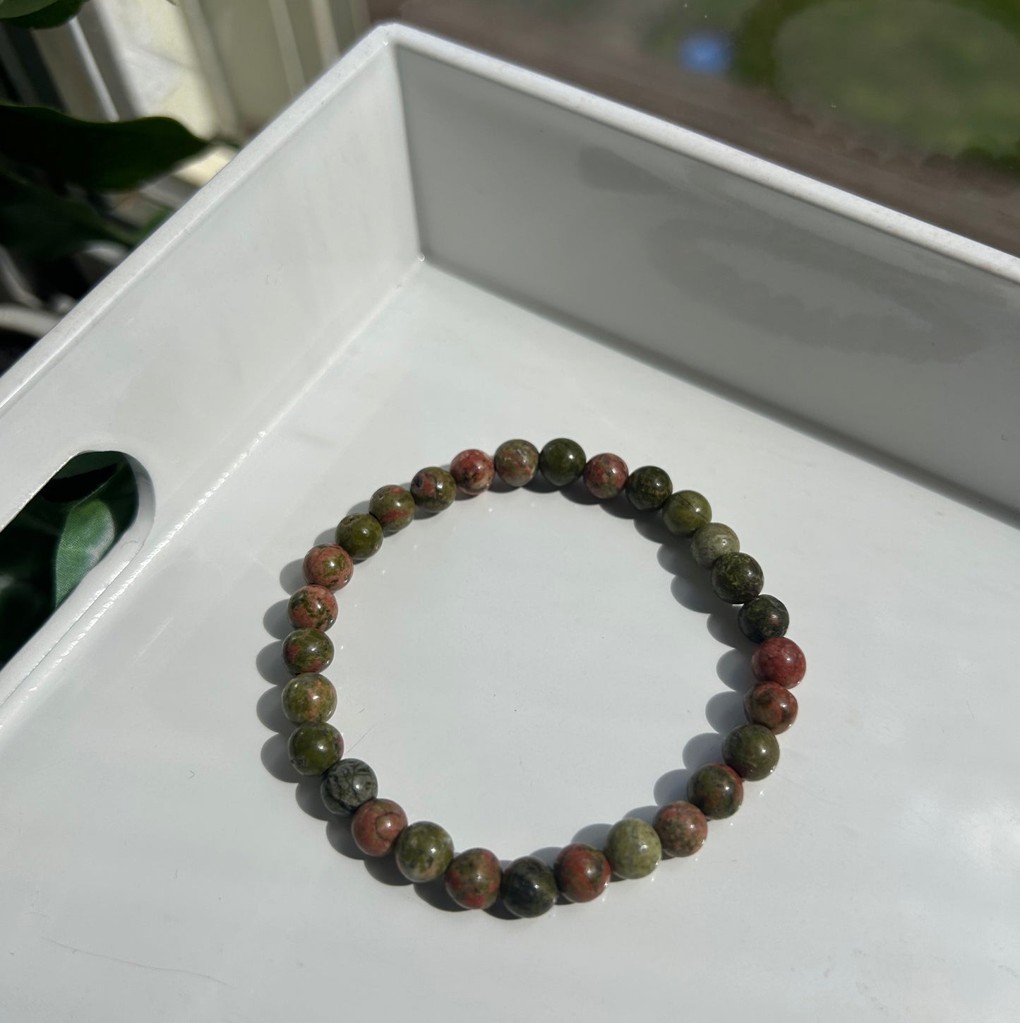 Green Unakite 6MM Bracelet