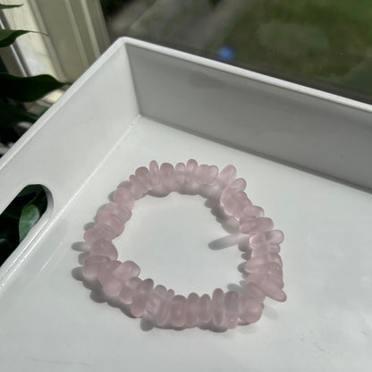 Pink natural stone bracelet 