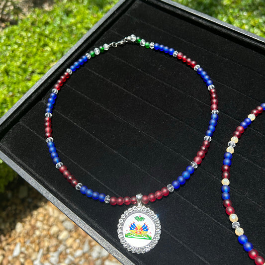 Haitian Z Link Bead Necklace