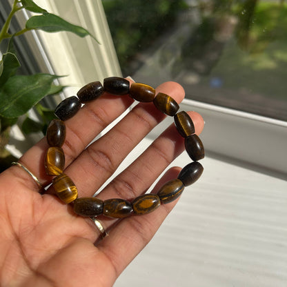 Brown tiger eyed bead bracelet