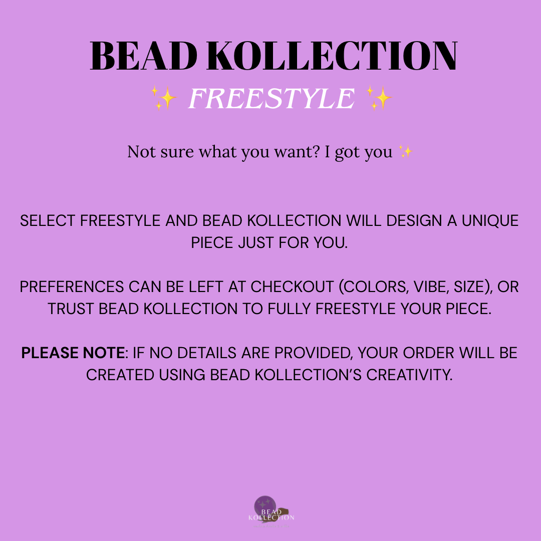 Promotional text for Bead Kollection Freestyle on a purple background